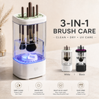 Nuvie 3-in-1 automatic makeup brush cleaner and dryer in white and black