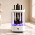Nuvie 3-in-1 makeup brush cleaner in white